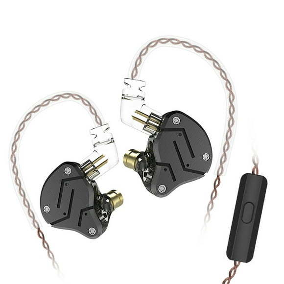 KZ ZSN 3.5mm Câblé dans l'Écouteur d'Oreille W / Microphone HiFi Musique Écouteurs Écouteurs Métalliques 10mm 1dd + 1ba Dynamique Armature Pilotes Casque de Sport avec Câble d'Écouteur de Remplacement Séparé