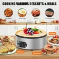 thumbnail image 4 of ChaoLink 16 inches Commercial Electric Crepe Maker - 1500W Pancake Maker Griddle Nonstick Plate & Stainless Steel Round Base -for Blintzes Eggs Bacon, 4 of 6