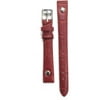 Comfort Sport Genuine Leather Croco Watchband with Grommets, Red