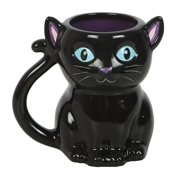 Something Different Cute and Creepy Black Cat Mug