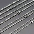 thumbnail image 5 of Stainless Steel Chain Necklace 16-36" Smooth Box Rope Silver 2/3/4/5/6/7Mm N69, 5 of 7