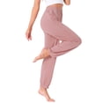 thumbnail image 4 of Pantalones de pijama para mujer INSPIRE CHIC, suaves y cómodos, pantalones de lounge, ropa de dormir con bolsillo, talla XL, color rosa, 4 of 6