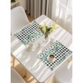 thumbnail image 5 of Green Eucalyptus Leaves Placemats Set of 8, Daisy Floral Placemats for Dining Table, Place Mats for Kitchen Tabletop, Waterproof Wipeable Dining Table Mats Set, 5 of 9