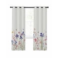 thumbnail image 7 of Spring Floral Blackout Curtains for Bedroom, Watercolor Summer Botanical Flowers Thermal Insulated Kitchen Drapes with Grommets, Light Blocking Window Treatment, 2 Panels 52" x 45", 7 of 7