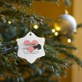 thumbnail image 7 of 3dRose, True Love Comes Along Once in a Lifetime Cute Ferret Love Design, 3 inch Snowflake Porcelain Ornament, 7 of 7