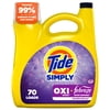 Tide Simply Laundry Detergent Liquid, Oxi Boost + Febreze Odor Defense, Sunny Breeze Scent, 94 fl oz, 70 Loads