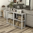thumbnail image 3 of Furniture of America Brooks Adult Open Display Shelf Bookcase, 3-Tier 47-inch Console Table, Greige, 3 of 17