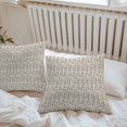 thumbnail image 6 of Throw Pillow Covers 20x20 Inch Set of 2, Beige Black Striped Waterproof Outdoor Pillow Covers, Abstract Modern Art Irregular Stripe Decorative Cushion Pillowcases for Couch, Sofa, Bed, Garden, Patio, 6 of 9
