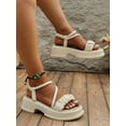 thumbnail image 4 of Women‘s Double Wearing Platform Wedge Sandals  2023 New Summer Style Beach Sandals  Roman Style Open Toe Slippers  Casual, 4 of 6