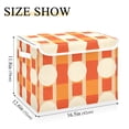 thumbnail image 5 of Yayeee Collapsible Cube Storage Bin with Lid Fabric Closet Decorative Basket with Handles, Beige Geometric Circles, 5 of 7