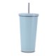 thumbnail image 1 of Advancent Taza de café con pajita de acero inoxidable, doble capa de vacío, taza de 500ml con aislamiento térmico, taza antifugas, taza con aislamiento Mostrada No.04 Advancent HA007937-04B, 1 of 6