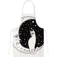 thumbnail image 4 of Polyester Insulation Kitchen Oven Mitts Potholder Apron 3Pcs Set The Cat On The Moon Non Slip Heat Resistant Gloves for Baking Cooking BBQ, 4 of 7