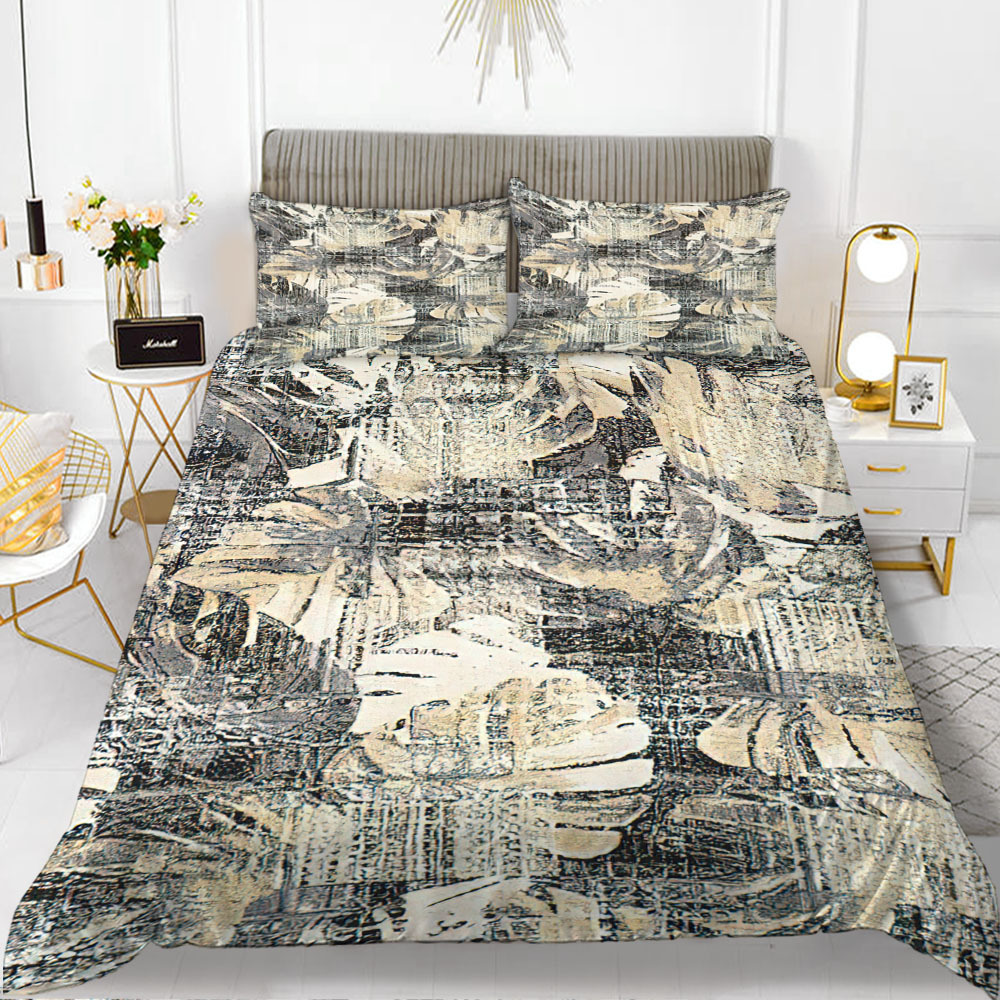 Night Zone Reversible Animal Print Duvet Cover Set, White & Black Polycotton, With Pillow Cases