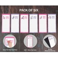 thumbnail image 5 of Inkdotpot Pack of 6 Funny Magnetic Dry Erase List For Fridge, Wipe Clean w/ NoStain, Quick Notes Shopping & Grocery List Whiteboard for Fridge, 8.75" x 3.8"(Llama), 5 of 6