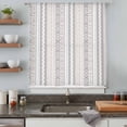 thumbnail image 5 of Grey Beige Geometric Sheer Curtains 45 Inches Long, Modern Abstract Art Striped Light Filering Curtains, Breathable Simi Curtain Privacy Drapes for Kitchen Bathroom Lightweight Small Window Treatment, 5 of 9