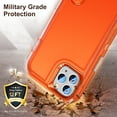 thumbnail image 6 of for iPhone 11 Pro Case Kickstand Durable 3-Layer Military Grade Protective Cover Hybrid Silicone Heavy Duty Rugged Shockproof Screen Lip Raised Protection for iPhone 11 Pro Case,
Clear+Orange, 6 of 8
