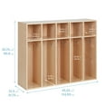 thumbnail image 2 of ECR4Kids Streamline 5-Section Toddler Coat Locker, Natural, 2 of 9