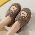 thumbnail image 5 of WOYY Women's Fuzzy Slippers Winter Warm Graphic Slippers Casual Non Indoor Shoes, 5 of 8