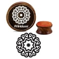 thumbnail image 1 of Printtoo Rubber Stamp Round Wooden Floral Mandala Pattern Craft Textile Stamps-5 Inch, 1 of 2