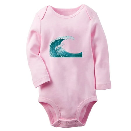 

Babies Nature Pattern Sea Wave Rompers Newborn Baby Unisex Bodysuits Infant Jumpsuits Toddler 0-12 Months Kids Long Sleeves Oufits (Pink 0-6 Months)