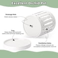 thumbnail image 3 of EFISPSS 6" Ceramic Plant pot with Vertical Flutes–Clean White，Orchid Pots with hole and drainage Tray, 3 of 6