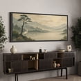 thumbnail image 2 of Large Framed Canvas Print Japanese Style Landscape Wall Art Japandi Decorative for Living room Bedroom - 60"x30" Black Frame, 2 of 8