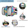thumbnail image 3 of FORMRS Unisex School Backpack 17" Student Travel Bag with Laptop Compartment, Colorful Geometric Pattern, 3 of 7