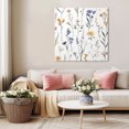thumbnail image 5 of Watercolor Wildflowers Wall Art Painting on Canvas, Spring Botanical Floral Canvas Art Home Prints Wall Art Framed Modern Artwork for Living Room Bedroom Wall Decor 16x16in, 5 of 9