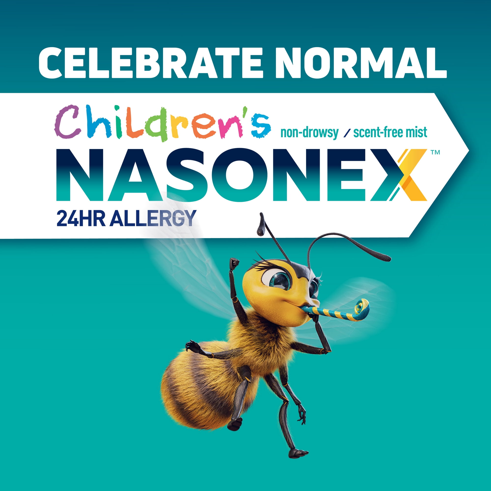 Children's Nasonex 24HR Allergy Nasal Spray, Non-Drowsy Relief for Kids, 7.5 ml