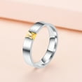 thumbnail image 4 of Mightlink Unisex Ring Bright Luster Adjustable Open Design Glossy All Match Decoration Gifts Cubic Zirconia Women Men Wedding Engagement Ring for Banquet, 4 of 7