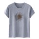 thumbnail image 3 of Blusas de Manga Corta para las Mujeres Divertido Impreso Cuello Redondo Tee, Vintage Humor Gráfico Blusas de Primavera para las Mujeres, 3 of 5