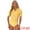 Yellow, variant on DARING DIVA Office Blouse Button Down Short Sleeve Bodysuit S Yellow