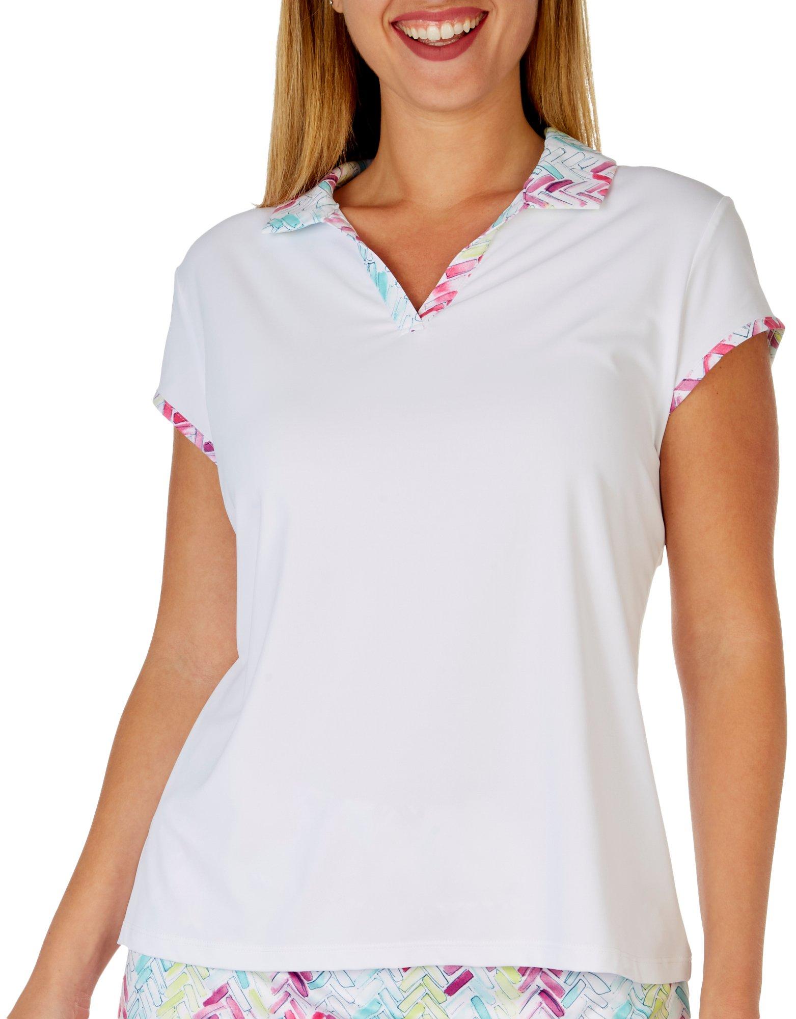 Coral Bay Golf Short Sleeve V-Neck Polo 
