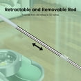 thumbnail image 2 of Mistaha Hands-Free Wringer Mop and Bucket Set with Large Capacity, Retractable Handle, and Deep Cleaning Microfiber - Stainless Steel Green Cleaning Kit, 2 of 6