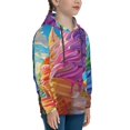 thumbnail image 3 of Vsdgher Rainbow Melting Ice Cream Hoodie Youth Classic Hooded Pullover Sweatshirts Essentials Hoodie for Children (s-xl)-X-Large, 3 of 6