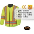 thumbnail image 7 of Pioneer High Visibility 7-in-1 Winter Bomber Jacket for Men - 100% Waterproof Safety Rainwear for Work - ANSI Class 3 Yellow, 7 of 7