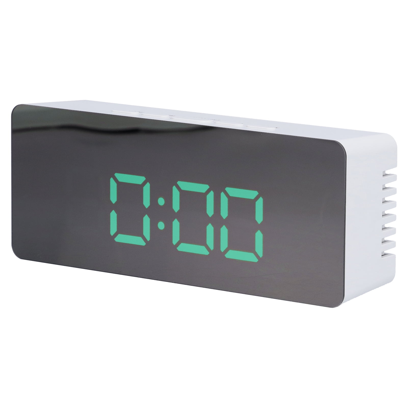 Mirror Alarm Clock, Time Memory Function Rectangular Digital Clocks For Bedroom For Office For