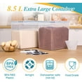 thumbnail image 3 of baomifa-8.5L 2 Pack Extra Large Flour Sugar Storage Containers for 20lbs flour, Airtight Kitchen Pantry Organization Canisters with Lids for Bulk food, Rice, Baking Supplies, Black, 3 of 4