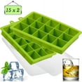 thumbnail image 5 of 2 pièces Bac à glaçons, Cube de glace en silicone Moule à glaçons for Baby Food, Water, Whisky or Cocktail, Flexible Twist and Pop for Easy Release - Couleur Aléatoire, 5 of 5