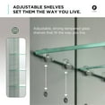 thumbnail image 4 of Bathroom Medicine Cabinet, Aluminum, Recessed/Surface Mount, 30" x 30", 2 Door, Mirrored w/LED, 4 of 11
