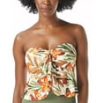 thumbnail image 2 of Women's Vince Camuto V01724 Seychelles Floral Tie Front Bandini Swim Top (Bone S), 2 of 4
