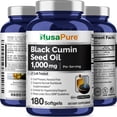 thumbnail image 4 of Suplemento de aceite de semilla negra NusaPure, 1000 mg, 180 cápsulas de gelatina blanda, 4 of 9