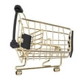 thumbnail image 3 of 1 cesta de almacenaje mini dorada con forma de carrito para el hogar y la oficina, 3 of 7