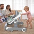 thumbnail image 6 of AJONALAA 4-in-1 Musical Infant Baby Walker with Wheels, Push Walker for Girls Boys, Grey, 6 of 11