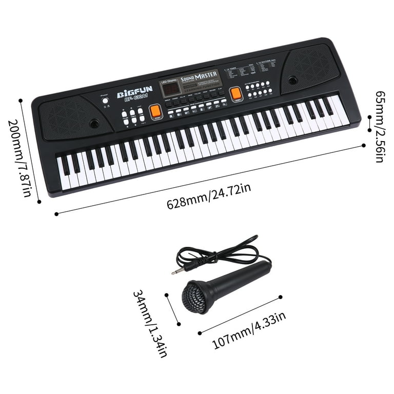 The Function Display of 61 Electric Key Piano Keyboard 