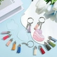 thumbnail image 4 of 30 juegos de llaveros DIY, kit para hacer llaveros de corazón en blanco, llaveros acrílicos en blanco con borlas, anillos de salto, accesorios de componentes, 4 of 6