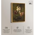 thumbnail image 2 of Max Weyl - Hollyhocks Canvas Floral Vase Wall Art by Art Remedy, Gold Frame, 30" x 45", 2 of 7