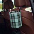 thumbnail image 5 of Round Car Trash Can 7×5.9in Waterproof, Durable, Not Easy To Fade, Easy To Install And Disassemble To Prevent Interior Pollution Paleturquoise Buffalo Plaid Check Tartan Scotland_3, 5 of 7