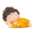 thumbnail image 3 of MERIGLARE Buddha Statue Decorative Sculpture Ornament Scene Layout Props Tabletop Decoration Decorative Statue for Bookshelf Car Office D, 3 of 8