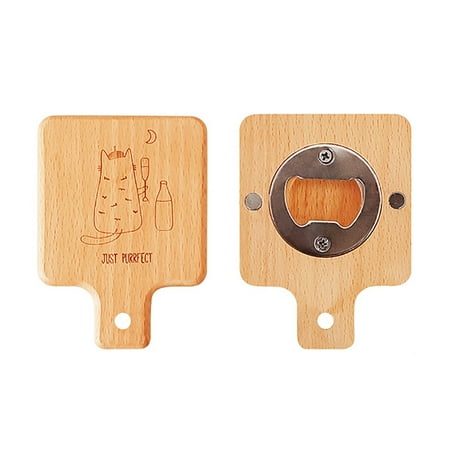 

Upgrade Nightmare Before Christmas Decor Halloween Party Favors Bottle Opener Wooden Magnet Beverage Beer Bottle Opener Household Portable Magnetic Refrigerator